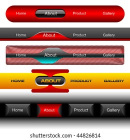 Editable website vector buttons