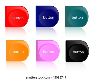Editable website vector buttons