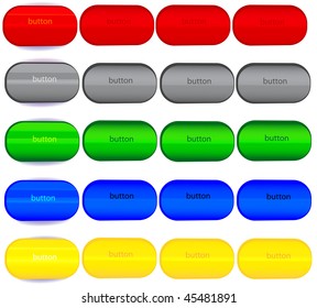 Editable website vector buttons