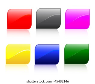 Editable website vector buttons