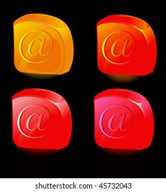 Editable website vector buttons