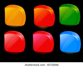 Editable website vector buttons