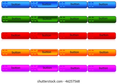 Editable website vector buttons