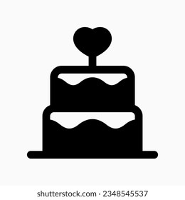Editable wedding cake vector icon. Wedding, valentine, love, celebration. Part of a big icon set family. Perfect for web and app interfaces, presentations, infographics, etc