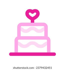 Editable wedding cake vector icon. Wedding, valentine, love, celebration. Part of a big icon set family. Perfect for web and app interfaces, presentations, infographics, etc