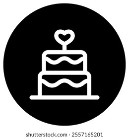 Editable wedding cake vector icon. Wedding, valentine, love, celebration. Part of a big icon set family. Perfect for web and app interfaces, presentations, infographics, etc