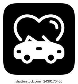 Editable wedding car vector icon. Wedding, valentine, love, celebration. Part of a big icon set family. Perfect for web and app interfaces, presentations, infographics, etc