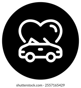 Editable wedding car vector icon. Wedding, valentine, love, celebration. Part of a big icon set family. Perfect for web and app interfaces, presentations, infographics, etc