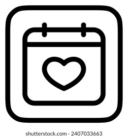 Editable wedding date vector icon. Wedding, valentine, love, celebration. Part of a big icon set family. Perfect for web and app interfaces, presentations, infographics, etc