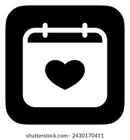 Icono de vector de fecha de boda editable. Boda, San Valentín, amor, celebración. Parte de una gran familia de iconos. Perfecto para interfaces web y aplicaciones, presentaciones, infografías, etc