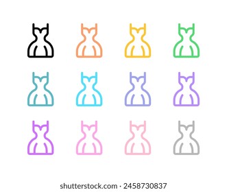Editable wedding dress vector icon. Wedding, valentine, love, celebration. Part of a big icon set family. Perfect for web and app interfaces, presentations, infographics, etc