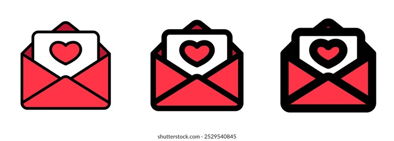 Editable wedding invitation, love letter vector icon. Wedding, valentine, love, celebration. Part of a big icon set family. Perfect for web and app interfaces, presentations, infographics, etc