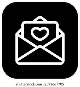 Editable wedding invitation, love letter vector icon. Wedding, valentine, love, celebration. Part of a big icon set family. Perfect for web and app interfaces, presentations, infographics, etc