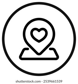 Editable wedding location vector icon. Wedding, valentine, love, celebration. Part of a big icon set family. Perfect for web and app interfaces, presentations, infographics, etc