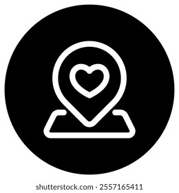 Editable wedding location vector icon. Wedding, valentine, love, celebration. Part of a big icon set family. Perfect for web and app interfaces, presentations, infographics, etc