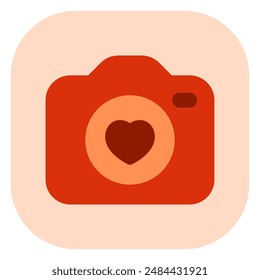 Editable wedding photography vector icon. Wedding, valentine, love, celebration. Part of a big icon set family. Perfect for web and app interfaces, presentations, infographics, etc