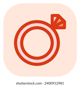 Editable wedding ring vector icon. Wedding, valentine, love, celebration. Part of a big icon set family. Perfect for web and app interfaces, presentations, infographics, etc