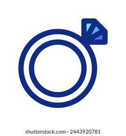 Editable wedding ring vector icon. Wedding, valentine, love, celebration. Part of a big icon set family. Perfect for web and app interfaces, presentations, infographics, etc