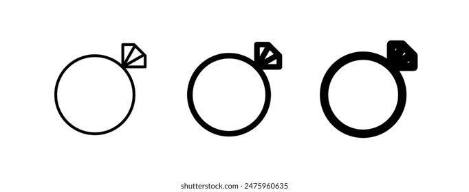 Editable wedding ring vector icon. Wedding, valentine, love, celebration. Part of a big icon set family. Perfect for web and app interfaces, presentations, infographics, etc