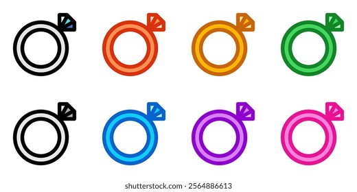 Editable wedding ring vector icon. Wedding, valentine, love, celebration. Part of a big icon set family. Perfect for web and app interfaces, presentations, infographics, etc