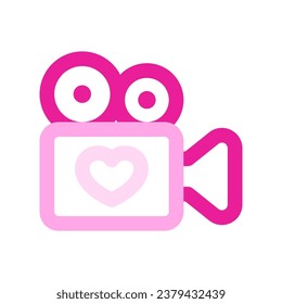 Editable wedding video vector icon. Wedding, valentine, love, celebration. Part of a big icon set family. Perfect for web and app interfaces, presentations, infographics, etc