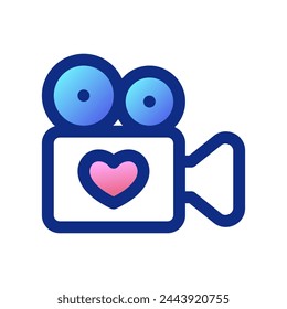 Editable wedding video vector icon. Wedding, valentine, love, celebration. Part of a big icon set family. Perfect for web and app interfaces, presentations, infographics, etc