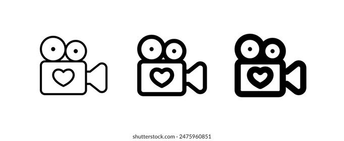 Video Vector Boda editable Boda, San Valentín, amor, celebración. Parte de una gran familia de iconos. Perfecto para interfaces de Web y App, presentaciones, infografías, etc
