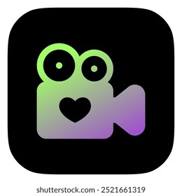 Editable wedding video vector icon. Wedding, valentine, love, celebration. Part of a big icon set family. Perfect for web and app interfaces, presentations, infographics, etc