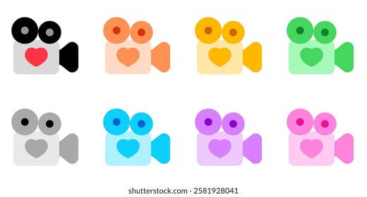 Editable wedding video vector icon. Wedding, valentine, love, celebration. Part of a big icon set family. Perfect for web and app interfaces, presentations, infographics, etc