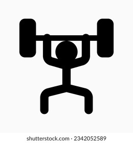 Editable weight lifting vector icon. Part of a big icon set family. Perfect for web and app interfaces, presentations, infographics, etc