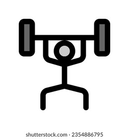 Editable weight lifting vector icon. Part of a big icon set family. Perfect for web and app interfaces, presentations, infographics, etc