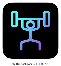 Editable weight lifting vector icon. Part of a big icon set family. Perfect for web and app interfaces, presentations, infographics, etc