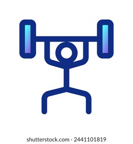 Editable weight lifting vector icon. Part of a big icon set family. Perfect for web and app interfaces, presentations, infographics, etc