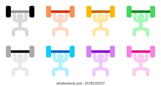 Editable weight lifting vector icon. Part of a big icon set family. Perfect for web and app interfaces, presentations, infographics, etc