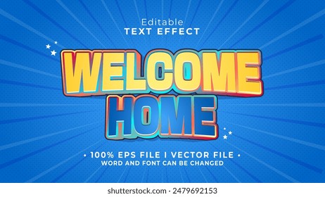 editable welcome home text effect.typhography logo