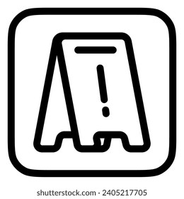 Bearbeitbare Nassbodensignatur, Vektorsymbol. Teil einer großen Icon-Set-Familie. Perfekt für Web- und App-Schnittstellen, Präsentationen, Infografiken usw.