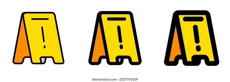 Editable wet floor sign vector icon. Part of a big icon set family. Perfect for web and app interfaces, presentations, infographics, etc