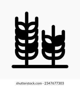 Editable wheat vector icon. Food, farm, staple, plant, field. Part of a big icon set family. Perfect for web and app interfaces, presentations, infographics, etc