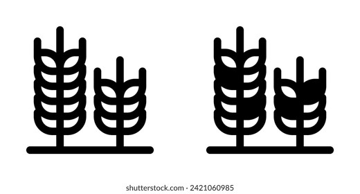 Editable wheat vector icon. Food, farm, staple, plant, field. Part of a big icon set family. Perfect for web and app interfaces, presentations, infographics, etc