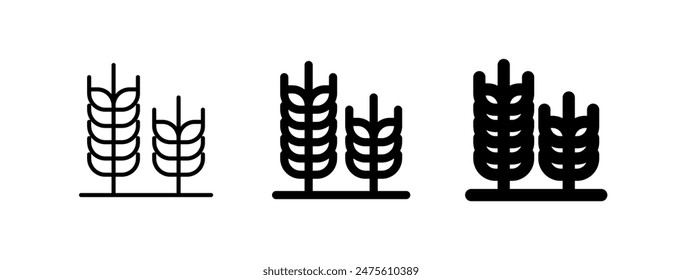 Editable wheat vector icon. Food, farm, staple, plant, field. Part of a big icon set family. Perfect for web and app interfaces, presentations, infographics, etc