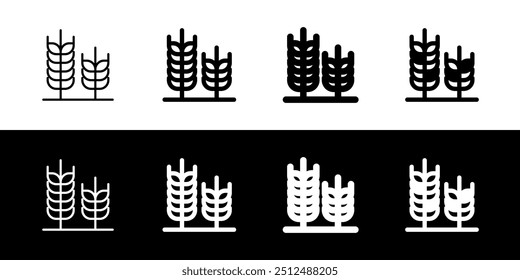 Ícone editável do vetor de trigo. Comida, fazenda, grampo, planta, campo. Parte de uma grande família de conjuntos de ícones. Perfeito para interfaces web e app, apresentações, infográficos, etc