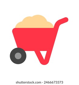 Icono de Vector de carretilla editable. Jardinería, paisajismo, horticultura, construcción, industria. Parte de una gran familia de iconos. Perfecto para interfaces de Web y App, presentaciones, infografías, etc