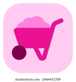 Editable wheelbarrow vector icon. Gardening, landscaping, horticulture, construction, industry. Part of a big icon set family. Perfect for web and app interfaces, presentations, infographics, etc