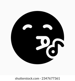Editable whistle expression emoticon vector icon. Part of a big icon set family. Part of a big icon set family. Perfect for web and app interfaces, presentations, infographics, etc