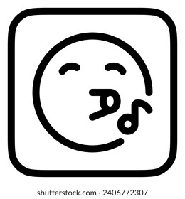 Editable whistle expression emoticon vector icon. Part of a big icon set family. Part of a big icon set family. Perfect for web and app interfaces, presentations, infographics, etc