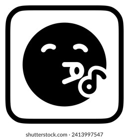 Editable whistle expression emoticon vector icon. Part of a big icon set family. Part of a big icon set family. Perfect for web and app interfaces, presentations, infographics, etc