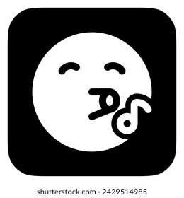 Editable whistle expression emoticon vector icon. Part of a big icon set family. Part of a big icon set family. Perfect for web and app interfaces, presentations, infographics, etc