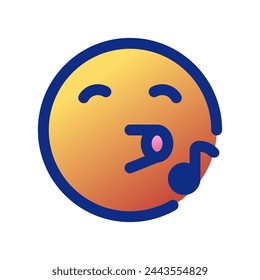 Editable whistle expression emoticon vector icon. Part of a big icon set family. Part of a big icon set family. Perfect for web and app interfaces, presentations, infographics, etc