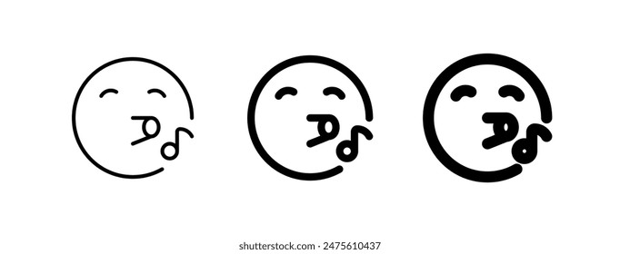 Editable whistle expression emoticon vector icon. Part of a big icon set family. Part of a big icon set family. Perfect for web and app interfaces, presentations, infographics, etc