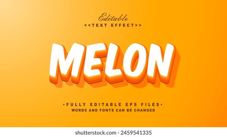 editable white melon text effect